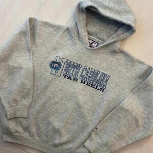 🐏 Vintage North Carolina Tar Heels Hoodie L Logo Athletic Grunge Thrashed
